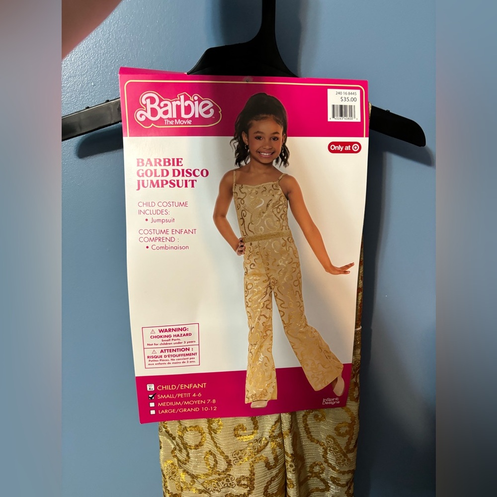Small 4-6 Size Child Dress-up Barbie Costume